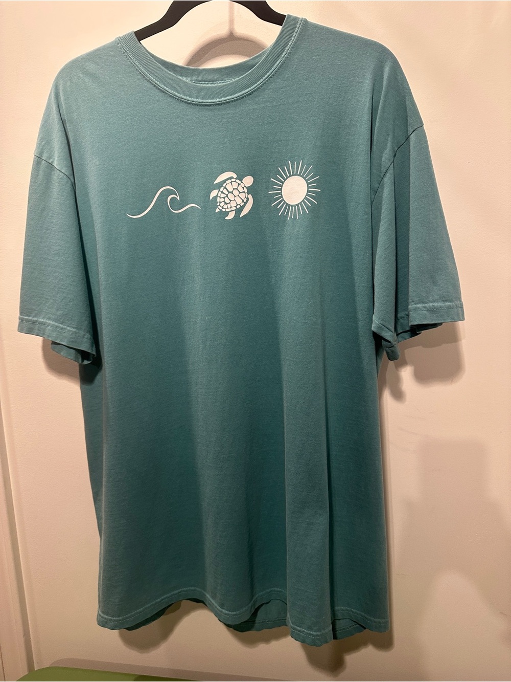 NWOT Comfort Colors Teal Sea Turtle Short-Sleeve Tee XL
